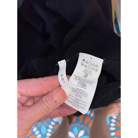 NWT Michael Kors New $128 Black Part Zip MK Logo 100% Cotton Long Sleeve Sweater - Picture 12 of 12